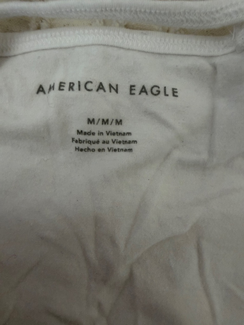 American Eagle Outfitters White Cropped Tank with Crisscross Straps - Picture 3 of 3